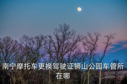 南寧摩托車更換駕駛證獅山公園車管所在哪