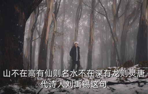 龍則靈，山不在高有仙則名水不在深有龍則靈唐代詩(shī)人劉禹錫這句
