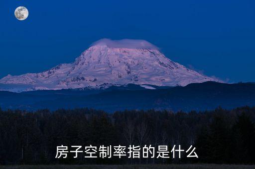 空房率，房子空制率指的是什么
