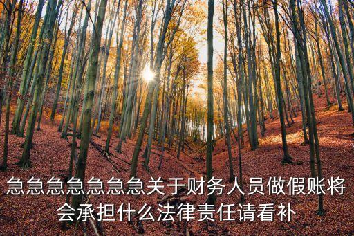 急急急急急急急關(guān)于財務人員做假賬將會承擔什么法律責任請看補