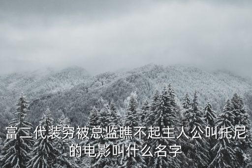 李寶生，富二代裝窮被總監(jiān)瞧不起主人公叫托尼的電影叫什么名字