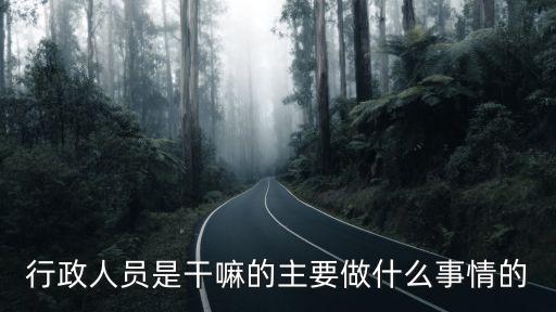 行政人員是干嘛的主要做什么事情的