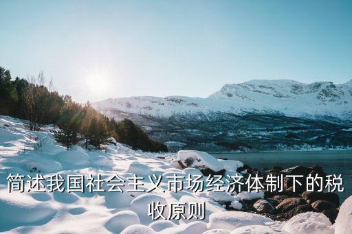 稅收原則，現(xiàn)代稅收原則是什么