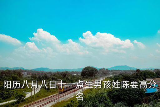 陽歷八月八日十一點生男孩姓陳要高分名