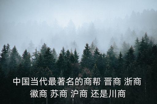 蘇商，為什么蘇商不如浙商徽商晉商