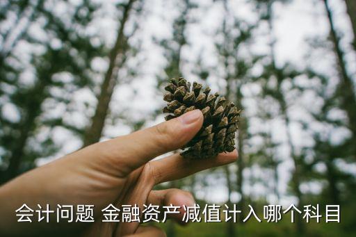 金融資產(chǎn)減值，會(huì)計(jì)問題 金融資產(chǎn)減值計(jì)入哪個(gè)科目