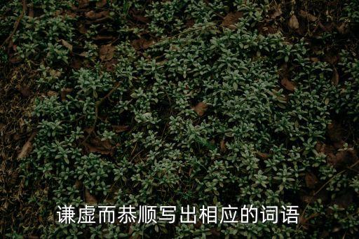 謙虛而恭順寫出相應的詞語