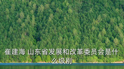崔建海 山東省發(fā)展和改革委員會(huì)是什么級(jí)別