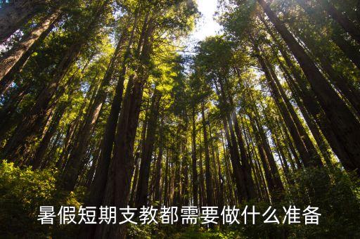 暑假短期支教都需要做什么準備