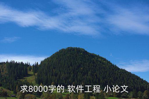 求8000字的 軟件工程 小論文