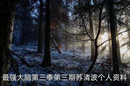 蘇清波，梅笑天愛不愛蘇清波