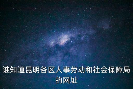 誰知道昆明各區(qū)人事勞動和社會保障局的網(wǎng)址