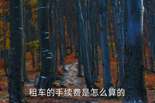 租車的手續(xù)費(fèi)是怎么算的