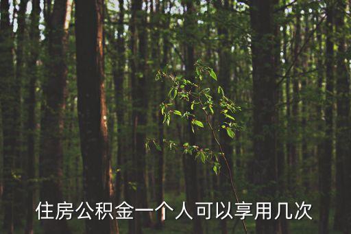 住房公積金一個(gè)人可以享用幾次