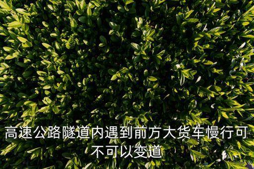 隧道內(nèi)可以變道嗎，高速隧道可以變道嗎
