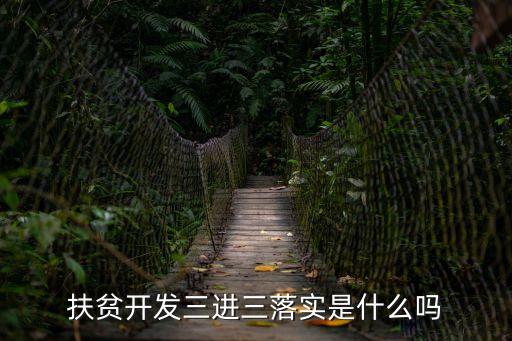 扶貧開發(fā)三進三落實是什么嗎