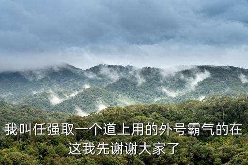 我叫任強取一個道上用的外號霸氣的在這我先謝謝大家了