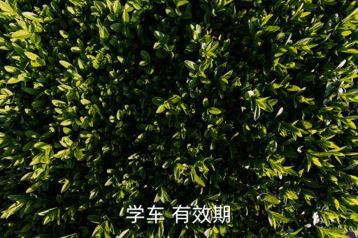 學(xué)車 有效期