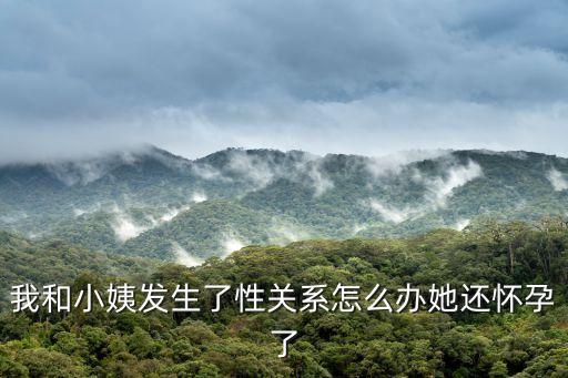 我和小姨發(fā)生了性關(guān)系怎么辦她還懷孕了
