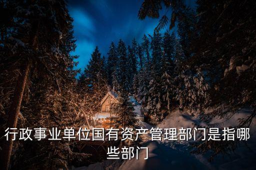 行政事業(yè)單位國有資產(chǎn)管理部門是指哪些部門