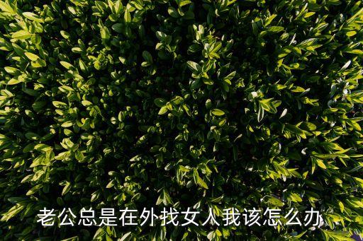 老公總是在外找女人我該怎么辦