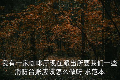 我有一家咖啡廳現(xiàn)在派出所要我們一些消防臺賬應該怎么做呀 求范本