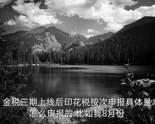 金稅三期上線后印花稅按次申報(bào)具體是怎么申報(bào)的 比如我8月份