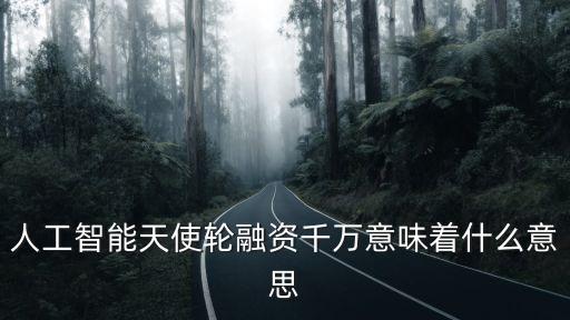 天使輪融資，人工智能天使輪融資千萬(wàn)意味著什么意思