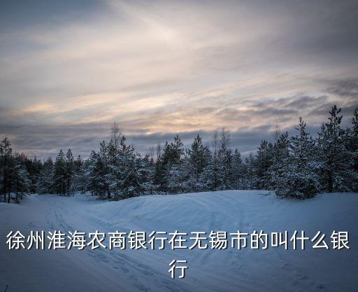徐州淮海農(nóng)商銀行在無錫市的叫什么銀行