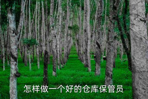 怎樣做一個好的倉庫保管員