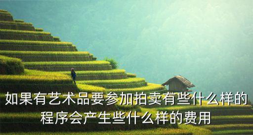 如果有藝術(shù)品要參加拍賣有些什么樣的程序會產(chǎn)生些什么樣的費用