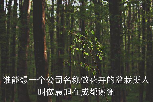 誰能想一個公司名稱做花卉的盆栽類人叫做袁旭在成都謝謝