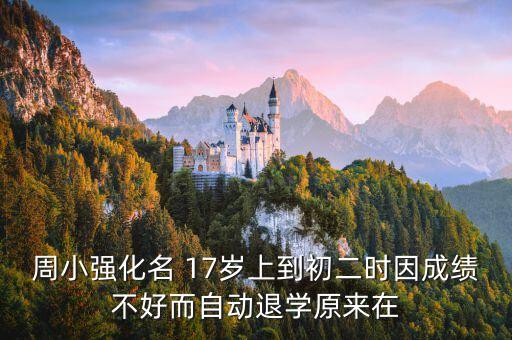 周小強(qiáng)，周小強(qiáng)化名 17歲上到初二時(shí)因成績(jī)不好而自動(dòng)退學(xué)原來在