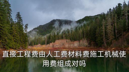 直接工程費由人工費材料費施工機械使用費組成對嗎