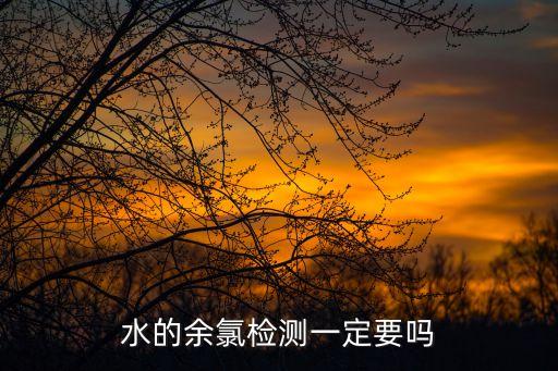 余氯標(biāo)準(zhǔn)，水的余氯檢測一定要嗎