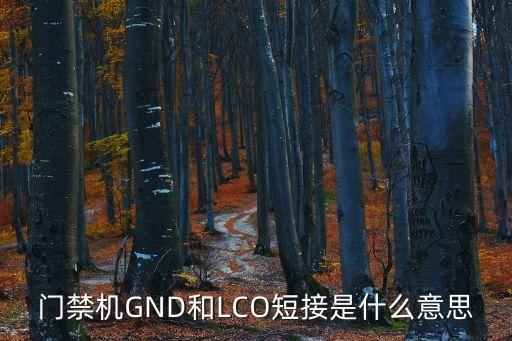 門禁機(jī)GND和LCO短接是什么意思