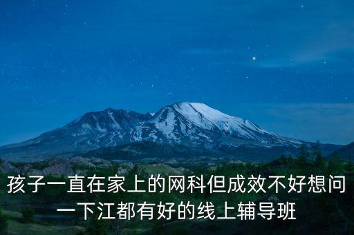 何曉旭，孩子一直在家上的網(wǎng)科但成效不好想問(wèn)一下江都有好的線上輔導(dǎo)班