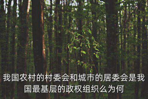 我國農(nóng)村的村委會和城市的居委會是我國最基層的政權(quán)組織么為何