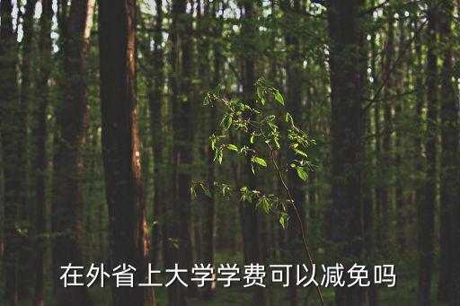 在外省上大學(xué)學(xué)費(fèi)可以減免嗎