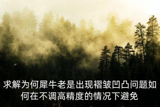 求解為何犀牛老是出現(xiàn)褶皺凹凸問題如何在不調(diào)高精度的情況下避免