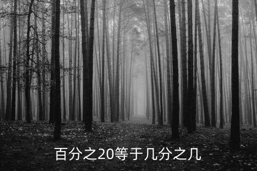 百分之20等于幾分之幾