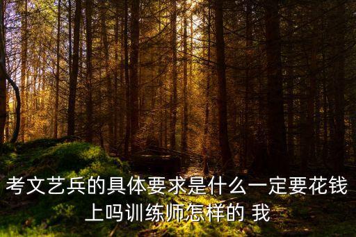 文藝兵報考要求，男生考文藝兵有什么要求