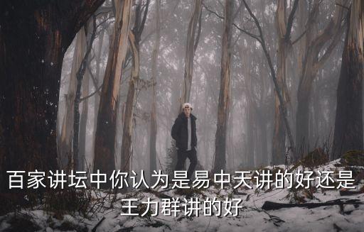 百家講壇中你認(rèn)為是易中天講的好還是王力群講的好
