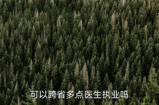 醫(yī)師多點執(zhí)業(yè)，可以跨省多點醫(yī)生執(zhí)業(yè)嗎
