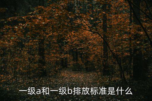 一級(jí)a和一級(jí)b排放標(biāo)準(zhǔn)是什么