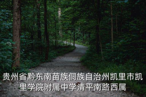 凱里學(xué)院附屬中學(xué)，凱里附中位于哪個城市