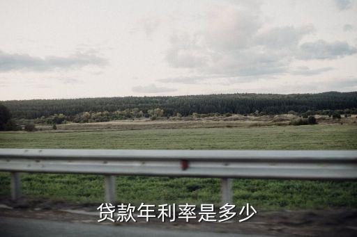 貸款年利率是多少