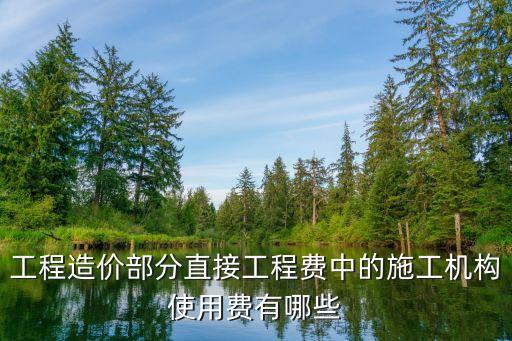 施工機(jī)械使用費(fèi)，工程造價(jià)部分直接工程費(fèi)中的施工機(jī)構(gòu)使用費(fèi)有哪些