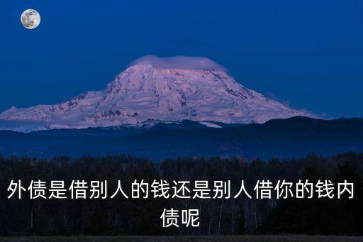外債是借別人的錢還是別人借你的錢內(nèi)債呢