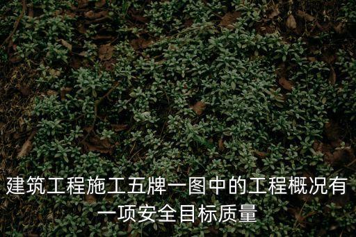 建筑工程施工五牌一圖中的工程概況有一項安全目標質(zhì)量